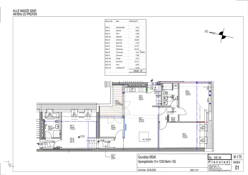 Moderne Dachgeschosswohnungen im Sprengelkiez mit Terrasse — photo 1